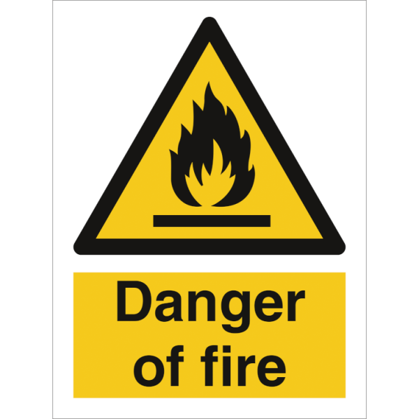 Hazard & Warning sign - Danger of fire 