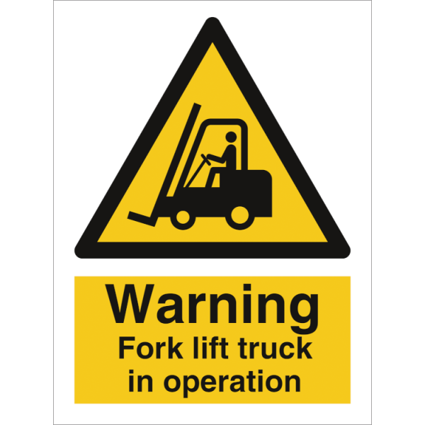 Hazard & Warning sign - Warning fork lift truck 