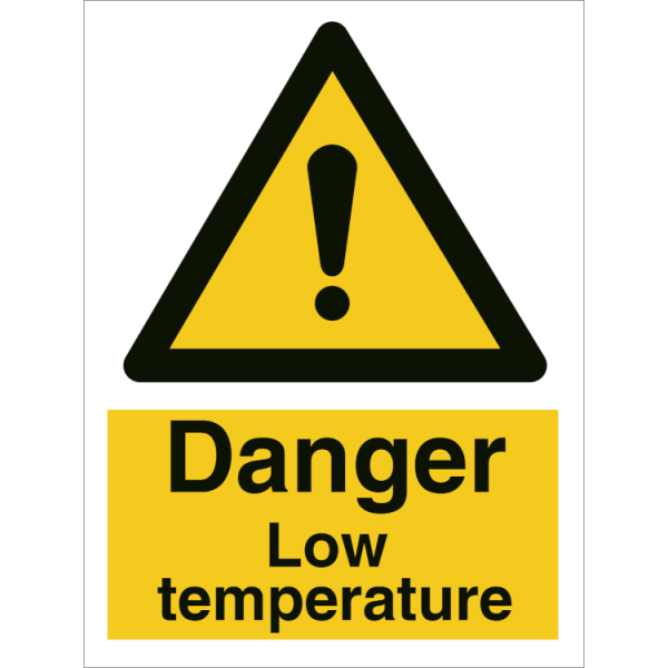 Hazard & Warning sign - Danger low temperature 