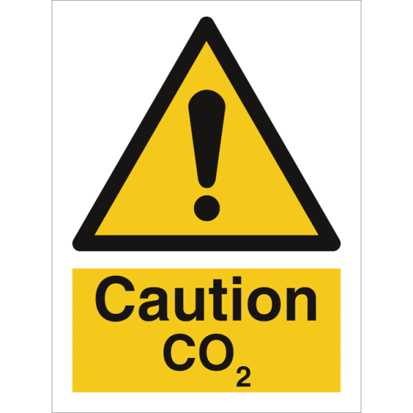 Hazard & Warning sign - Caution CO2 