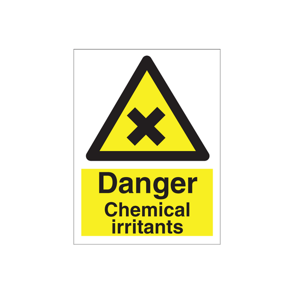 Hazard & Warning sign - Danger Chemical irritants 