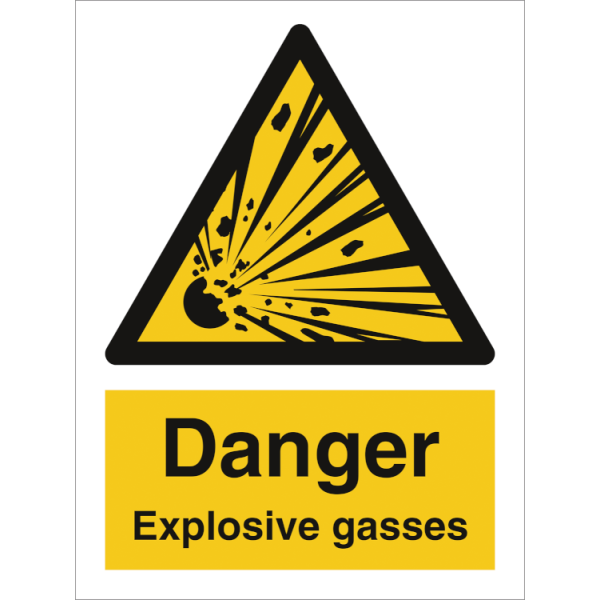 Hazard & Warning sign - Danger Explosive gasses 