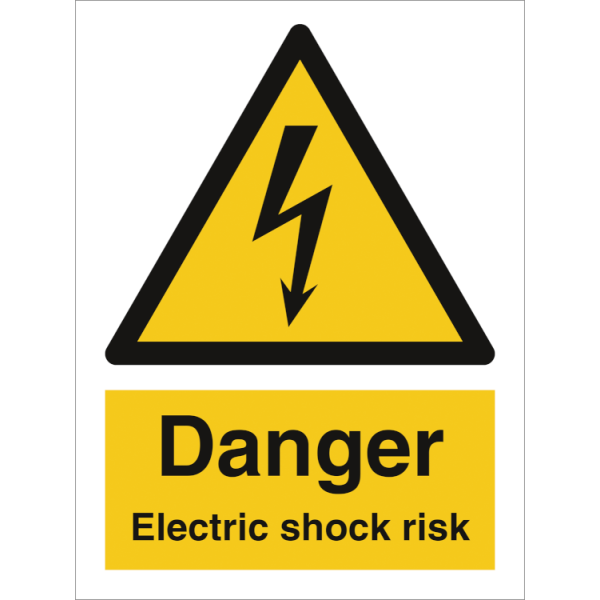 Hazard & Warning sign - Danger Electric shock risk 