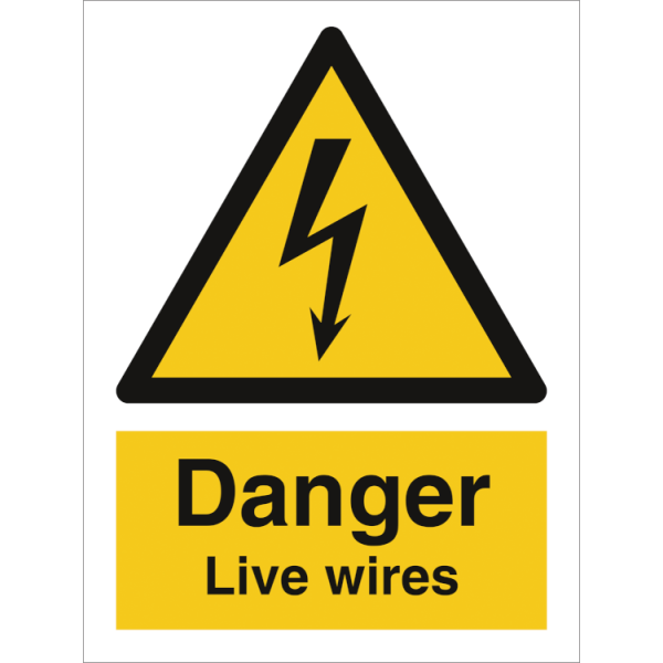 Hazard & Warning sign - Danger Live wires 