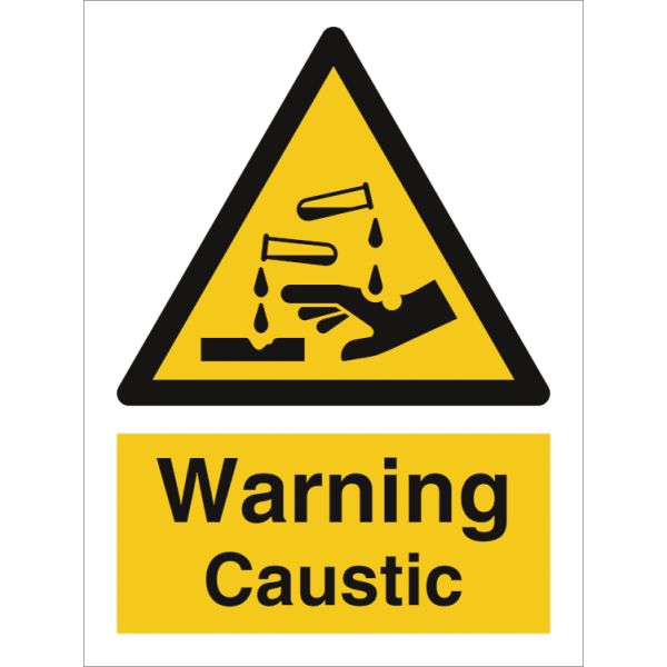 Hazard & Warning sign - Danger Caustic 