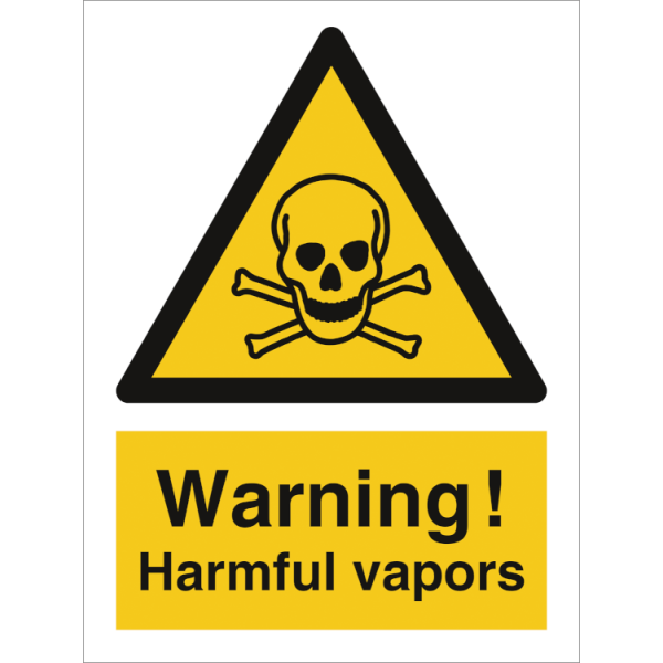 Hazard & Warning sign - Warning Harmful vapors 