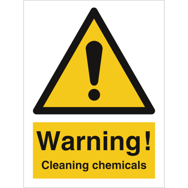 Hazard & Warning sign - Warning -  Cleaning chemicals 