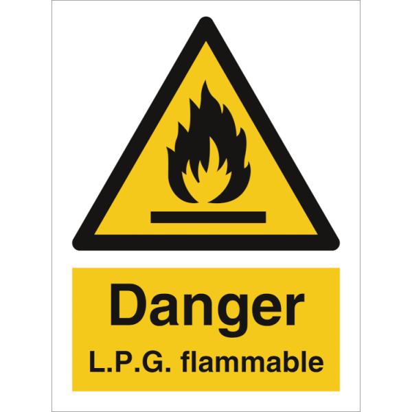 Hazard & Warning sign - Danger L.P.G flammable