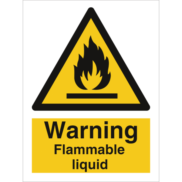 Hazard & Warning sign - Warning flammable liquid 