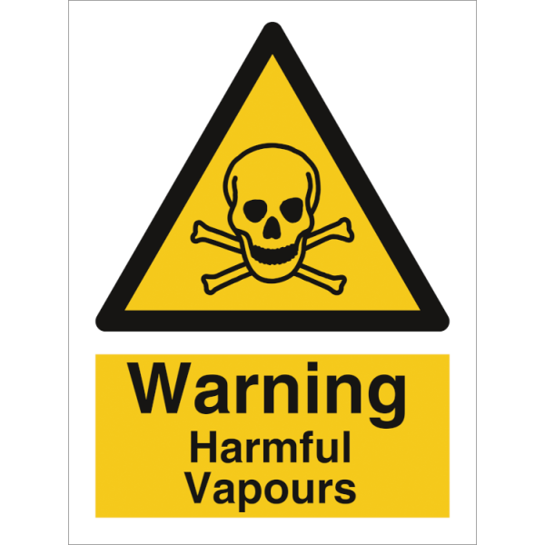 Hazard & Warning sign - Danger Harmful vapours 