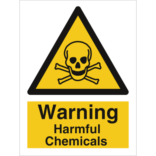 Hazard & Warning sign - Warning Harmful Chemicals 