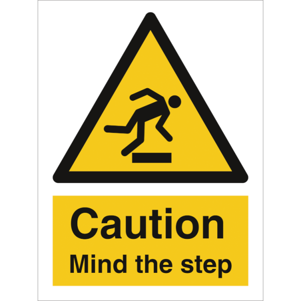 Hazard & Warning sign - Caution Mind the step 