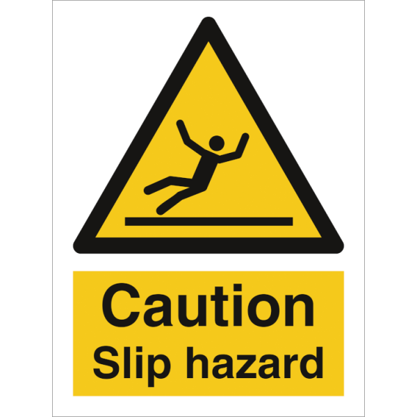 Hazard & Warning sign - Caution Slip hazard 