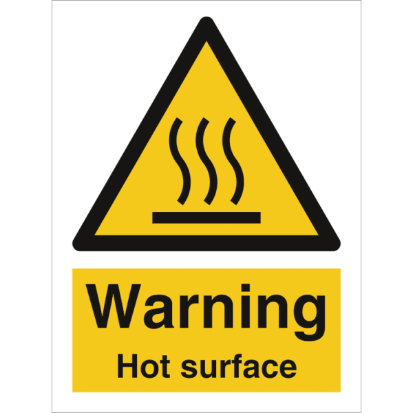 Hazard & Warning sign - Warning Hot surface 
