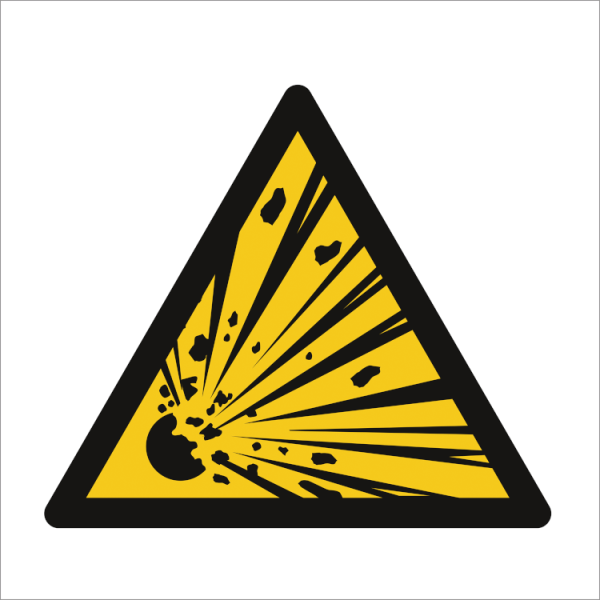 Hazard & Warning sign - Danger explosion risk 