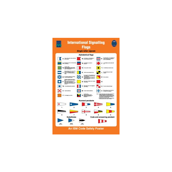 International signaling flags IMO skylt - Självhäftande vinyl 475 x 330 mm