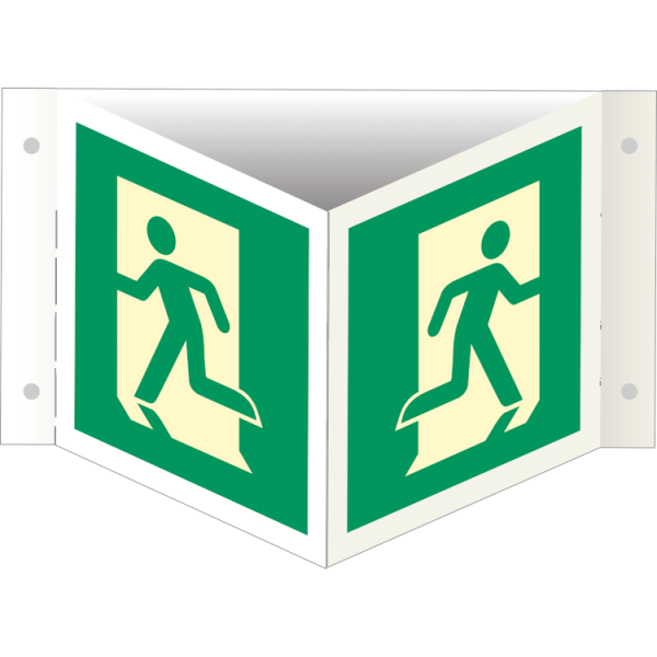 Exit IMO skylt - Efterlysande Alu HI300 200 x 200 mm