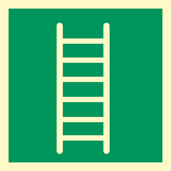 Emergency sign -  Embercation ladder 