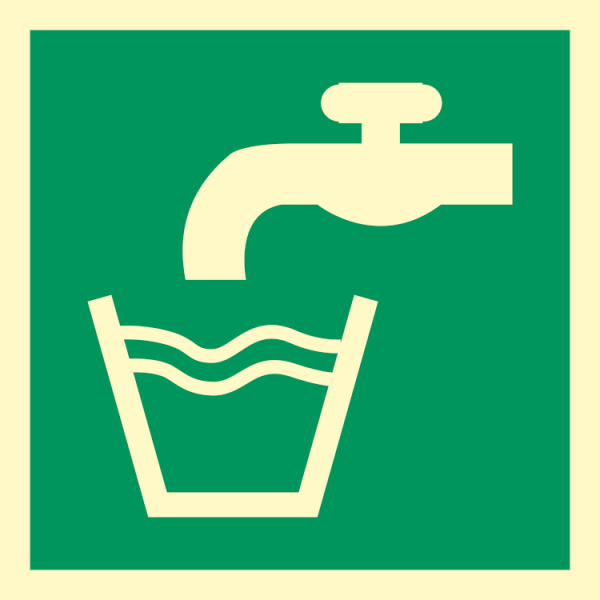 Emergency sign -  Drinking water 