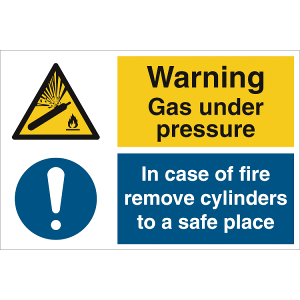 Combi sign - Warning gas under pressure 