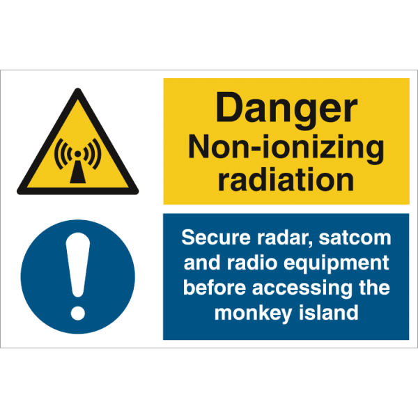 Combi sign - Danger Non-ionizing radiation 