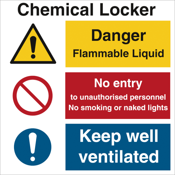 Combi sign - Chemical Locker 