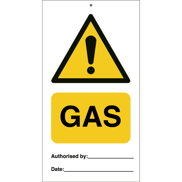 GAS (pk. a 10 stk.) IMO skylt - 0.2 mm rigid 140 x 75 mm
