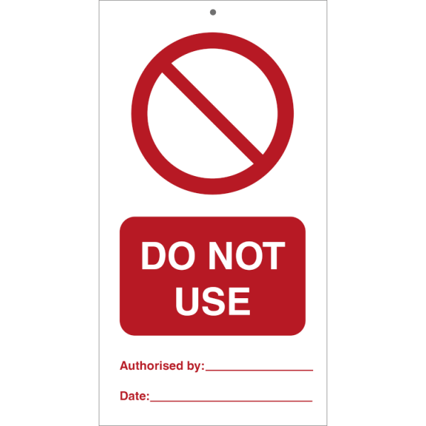 Do not use (pk. a´· 10 stk.) IMO skylt - 0.2 mm rigid 140 x 75 mm