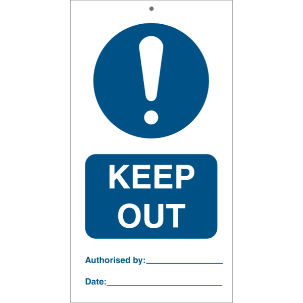 Keep Out (packed in 10) IMO skylt - 0.2 mm rigid 140 x 75 mm