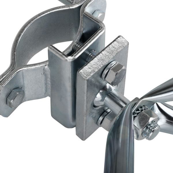 Type I Kulefäste i galvaniserat stål, för vägg- och stolpfäste