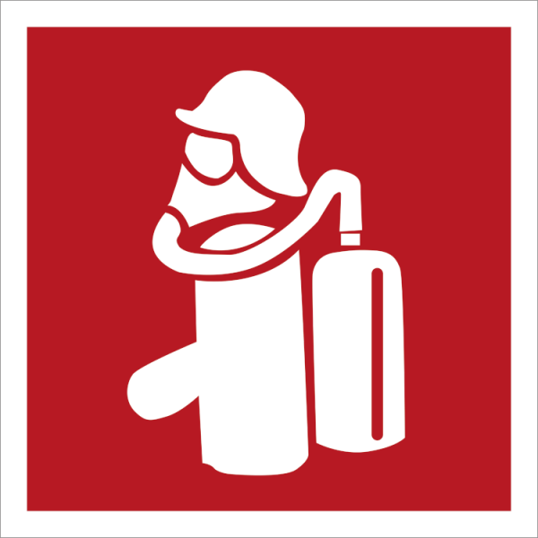 Rökdykningsutrustning brandskylt