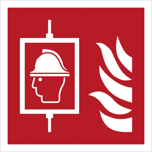 Brandmannahiss brandskylt - ISO 7010