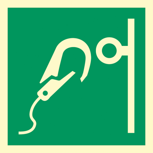 Säker förankringspunkt - Nödskylt - ISO 7010: E072