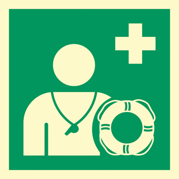 Livräddare - Nödskylt - ISO 7010: E075