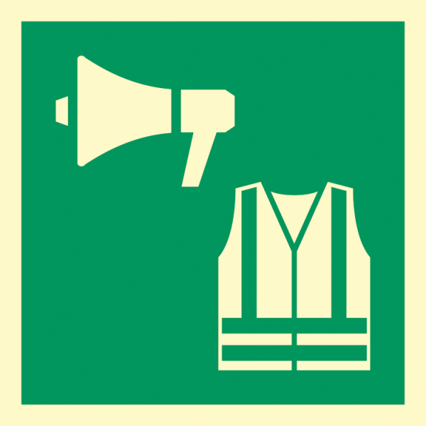 Evakueringsutrustning - Nödskylt - ISO 7010: E076