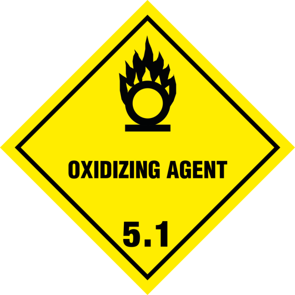 Oxidizing agent kl. 5.1 fareseddel