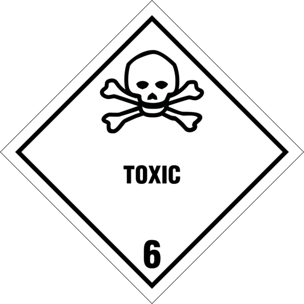 Toxic/poison kl. 6 fareseddel