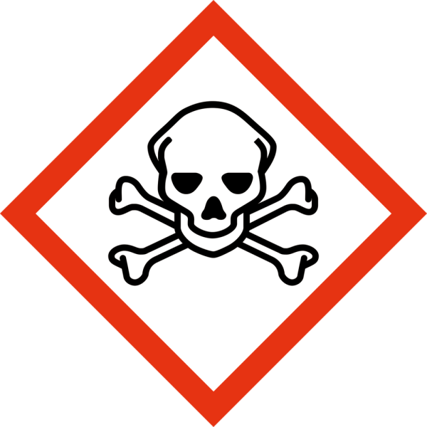 Mycket giftig - GHS Farosymboler GHS06 (Akut toxicitet)