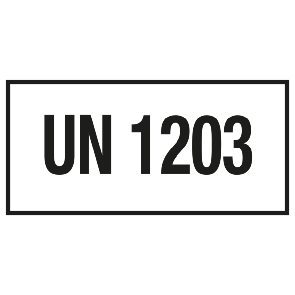 UN 1203 - 50 x 100 mm självhäftande vinyl - rulle om 250 st.