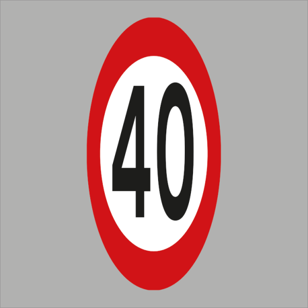 PREMARK C55 oval 40 km hastighetssymbol – termoplastisk vägmarkering för asfalt