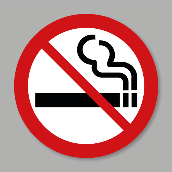 PREMARK Rökning förbjuden – termoplastisk rund vägmarkering