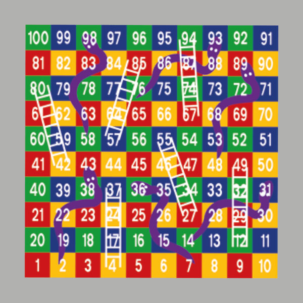 DECOMARK Slang och stege 1-100 500 x 500 cm