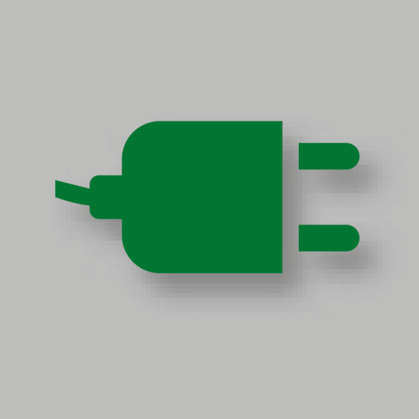 Förpackning med 2 st PREMARK Laddsymbol mörk grön 50 x 50 cm