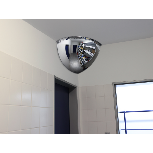 90° Kupolformad vidvinkelspegel i akryl, flera storlekar