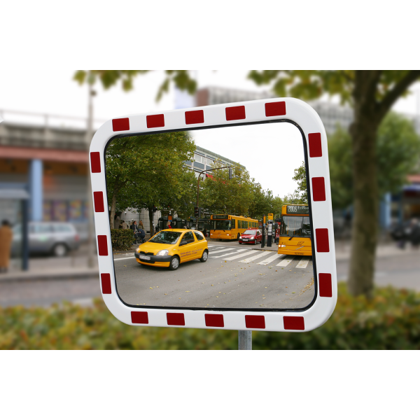 Rektangulär trafikspegel i INOX, flera storlekar