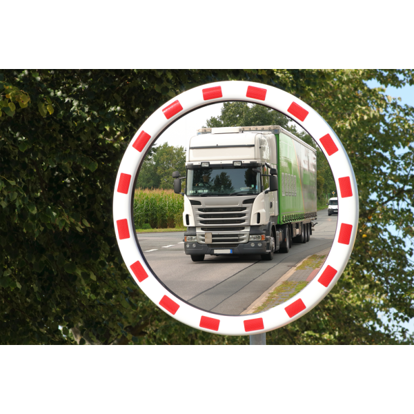 Rund trafikspegel i INOX, flera storlekar