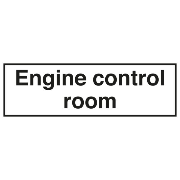 Accomodation sign - Engine control room