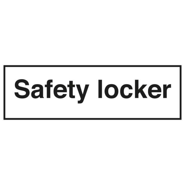 Accomodation sign - Safety locker