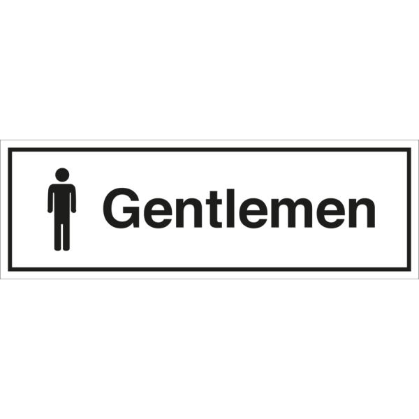 Accomodation sign - Gentlemen - Toilet sign 