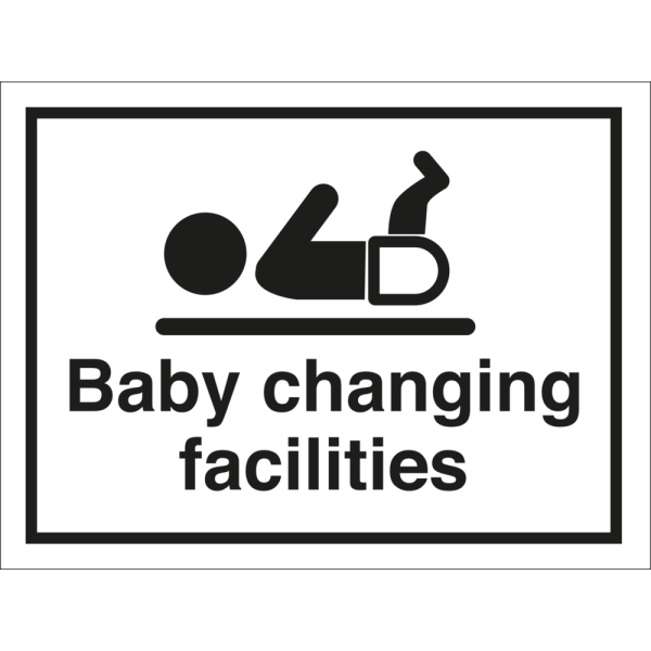 Baby changing facilities IMO skylt - Självhäftande vinyl 150 x 200 mm